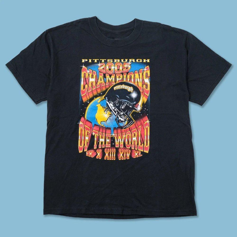 2005 Pittsburgh Steelers T-Shirt Champions Of The World